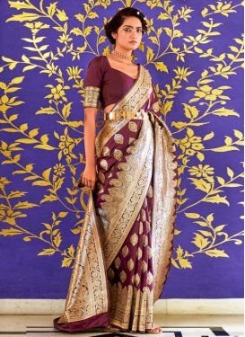 Woven Work Banarasi Silk Designer Contemporary Saree