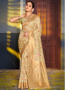 Woven Work Banarasi Silk Designer Contemporary Style Saree