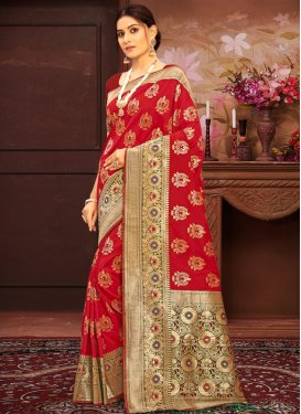 Woven Work  Banarasi Silk Trendy Classic Saree