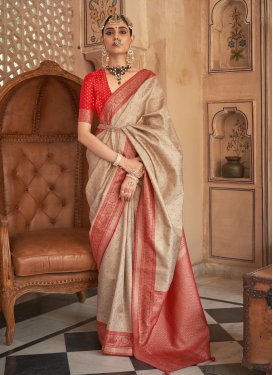 Woven Work Banarasi Silk Trendy Classic Saree