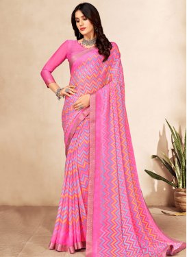 Woven Work Chiffon Trendy Saree