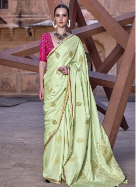 Woven Work Designer Contemporary Saree For Ceremonial