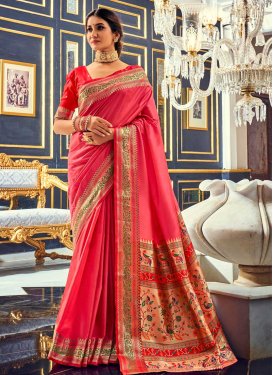 Woven Work Designer Contemporary Style Saree