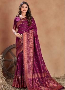 Woven Work Designer Contemporary Style Saree