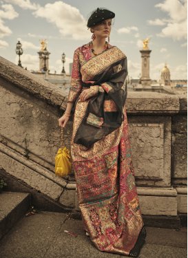 Woven Work Designer Contemporary Style Saree For Festival