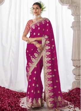 Woven Work Designer Traditional Saree For Festival