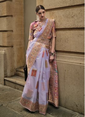 Woven Work Handloom Silk Designer Contemporary Saree
