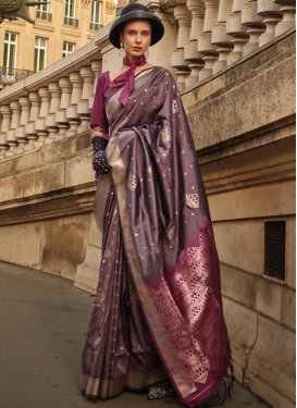 Woven Work Handloom Silk Designer Contemporary Style Saree