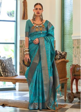 Woven Work Handloom Silk Designer Contemporary Style Saree