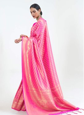 Woven Work Handloom Silk Designer Contemporary Style Saree For Festival
