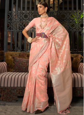 Woven Work Handloom Silk Traditional Designer Saree For Ceremonial