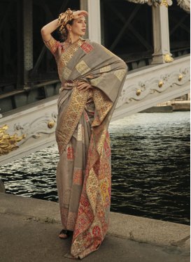 Woven Work Handloom Silk Traditional Designer Saree For Ceremonial