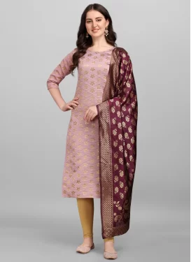 Woven Work Jacquard Silk Readymade Salwar Suit in Multi Colour for Women