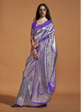 Woven Work Kanjivaram Silk Designer Contemporary Style Saree