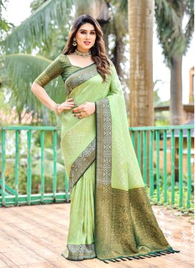 Woven Work Kanjivaram Silk Green and Mint Green Designer Traditional Saree