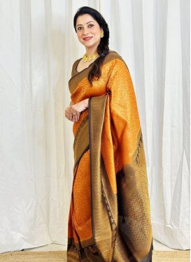 Woven Work Lichi Silk Designer Contemporary Style Saree