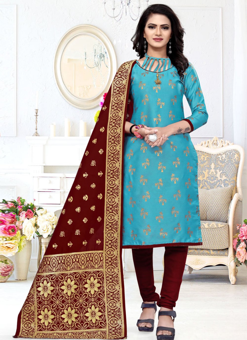 Sky Blue Salwar Kameez Suit Patiala Shalwar Suit Dupatta Salwar Kameez  Designer Punjabi Patiala Salwar Suit for Women Indian Patiala Dress - Etsy