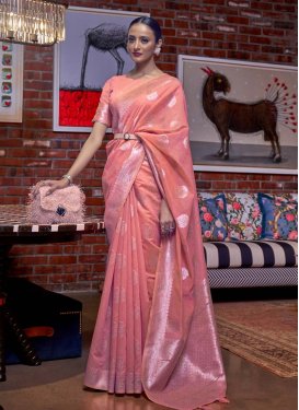 Woven Work Linen Designer Traditional Saree
