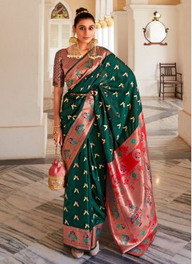 Woven Work Paithani Silk Traditional Designer Saree