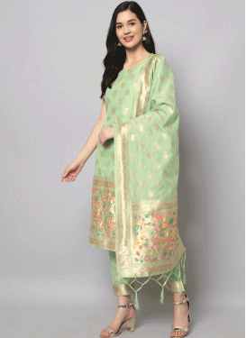 Woven Work Readymade Designer Salwar Suit