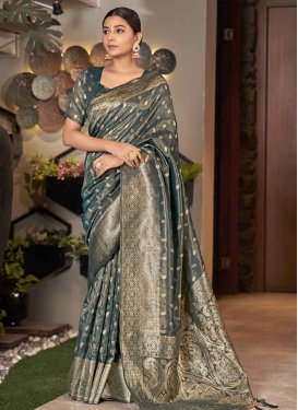 Woven Work Shimmer Designer Traditional Saree