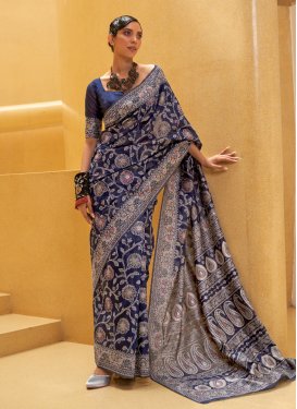 Woven Work Silk Blend Designer Contemporary Saree