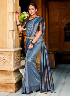 Woven Work Silk Blend Designer Contemporary Style Saree