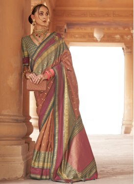 Woven Work Silk Designer Contemporary Style Saree