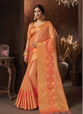 Woven Work Traditional Designer Saree For Ceremonial