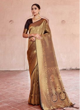 Woven Work Traditional Designer Saree For Ceremonial