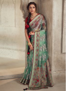 Woven Work Traditional Designer Saree For Festival
