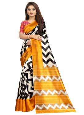 Woven Work Trendy Classic Saree For Casual