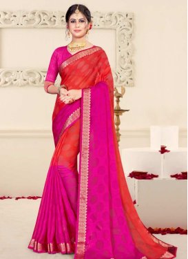 Woven Work Trendy Classic Saree For Casual