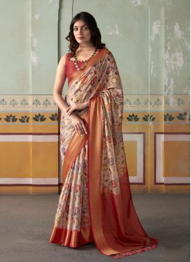 Woven Work Trendy Classic Saree For Ceremonial