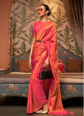 Woven Work Weaving Silk Designer Contemporary Saree