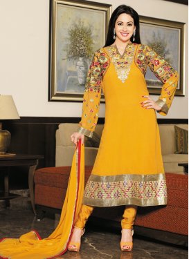 Yellow Color Lace Work Preeti Jhangiani Salwar Suit