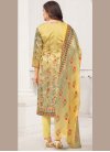 Silver Color and Yellow Pant Style Straight Salwar Suit For Casual - 1